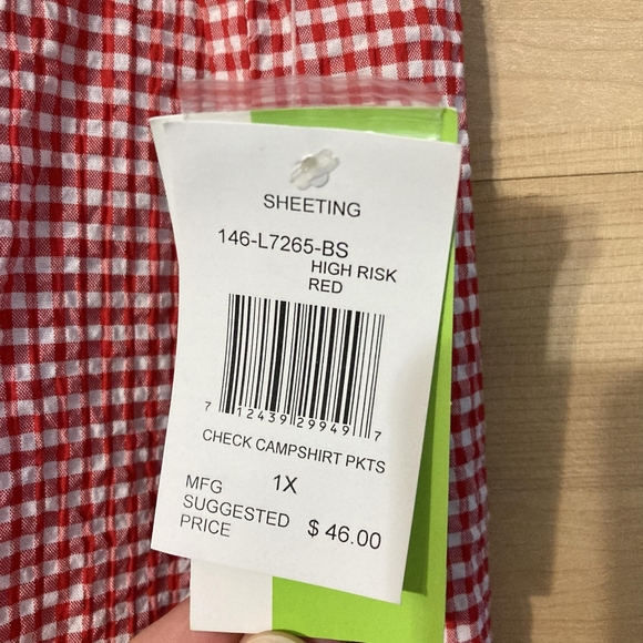 CD Daniels | Button Down | Womens | Red | Gingham | Short Sleeve - Picture 4 of 4